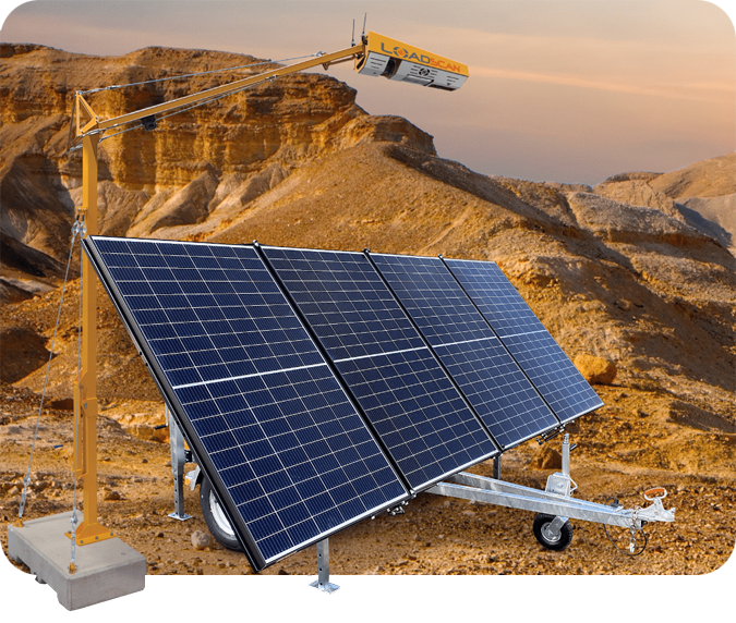 solart_text1 Solar panel array powering mobile load volume scanner